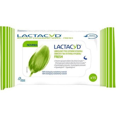 Vlhčené ubrousky pro intimní hygienu LACTACYD Fresh 15 ks